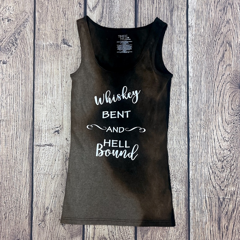 Whiskey Bent Destroyed Tank Top Sz. M